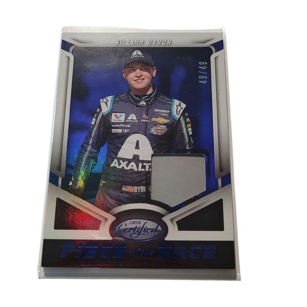 William Byron 2018 Rookie Card Piece Of The Race Racing Blue /49 NASCAR 48/49